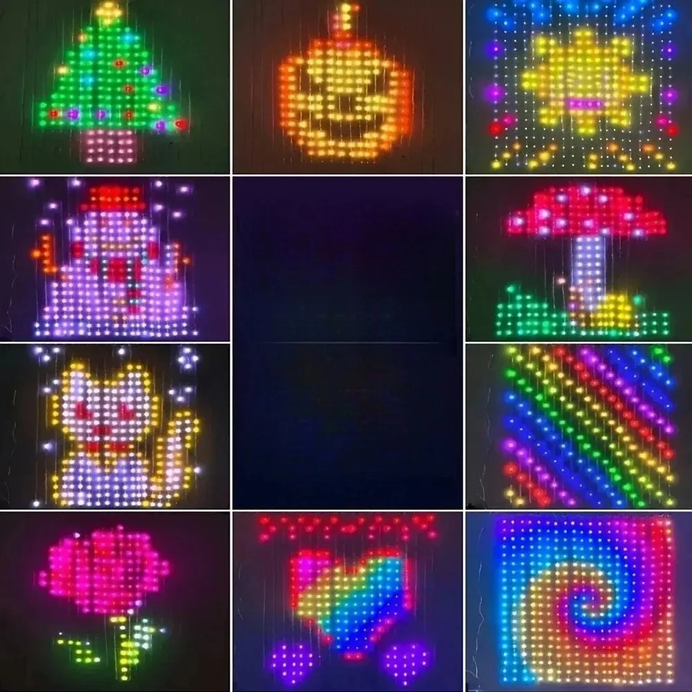 Lighting Christmas Decor - Светодиодные пиксельные шторы с управлением через