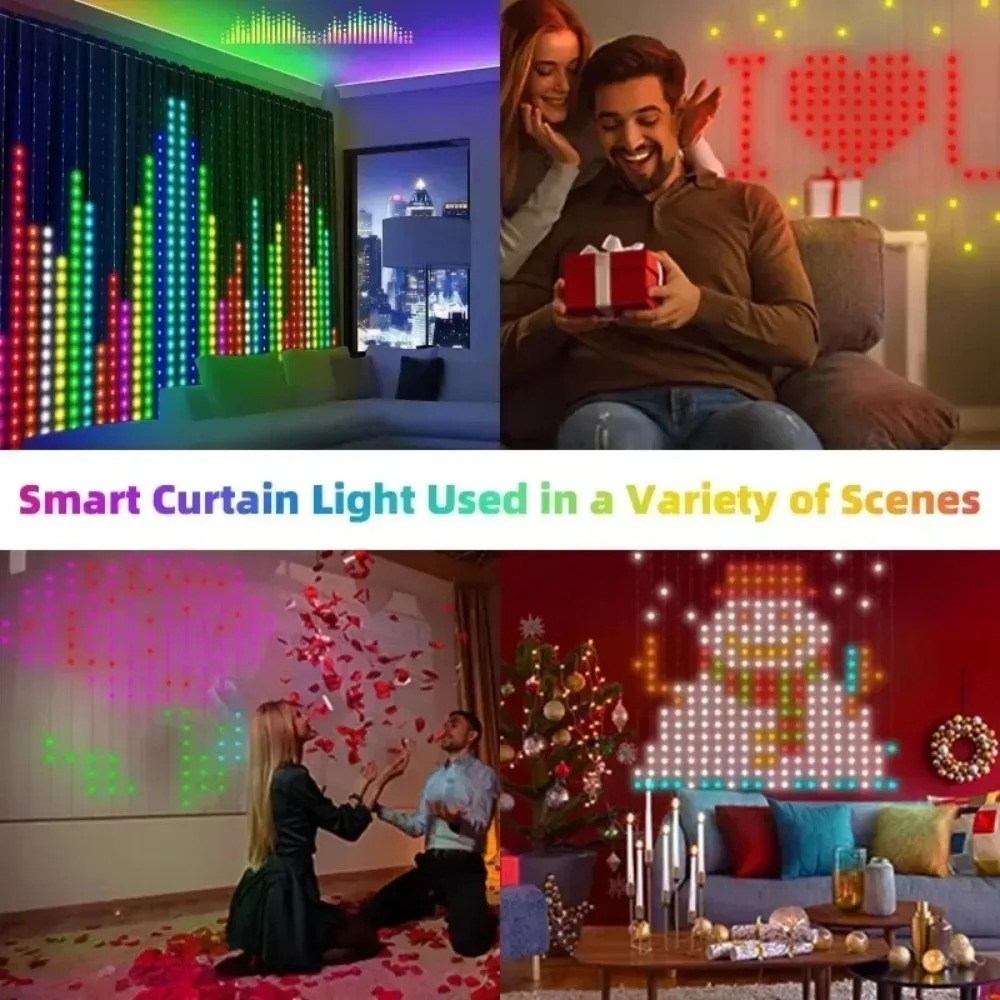 Светодиодные пиксельные шторы  – обзор и цена Lighting Christmas Decor