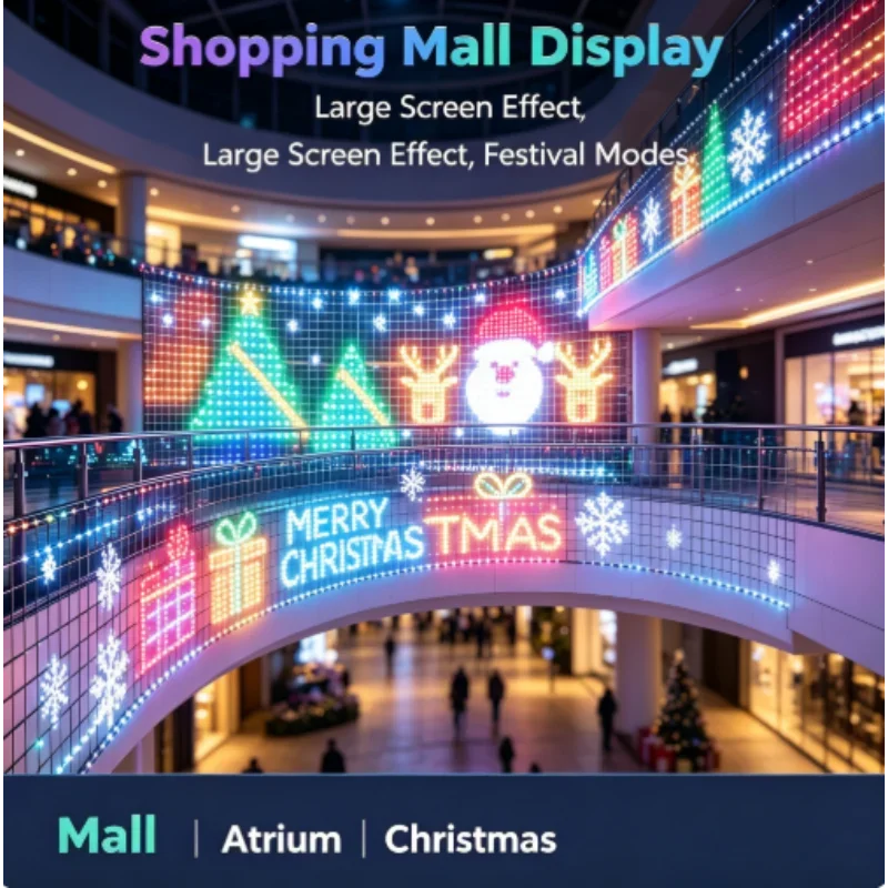 Светодиодные сетчатые гирлянды – обзор и цена Lighting Christmas Decor