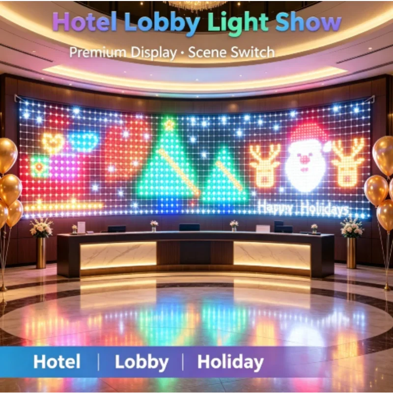 Светодиодные сетчатые гирлянды – обзор и цена Lighting Christmas Decor