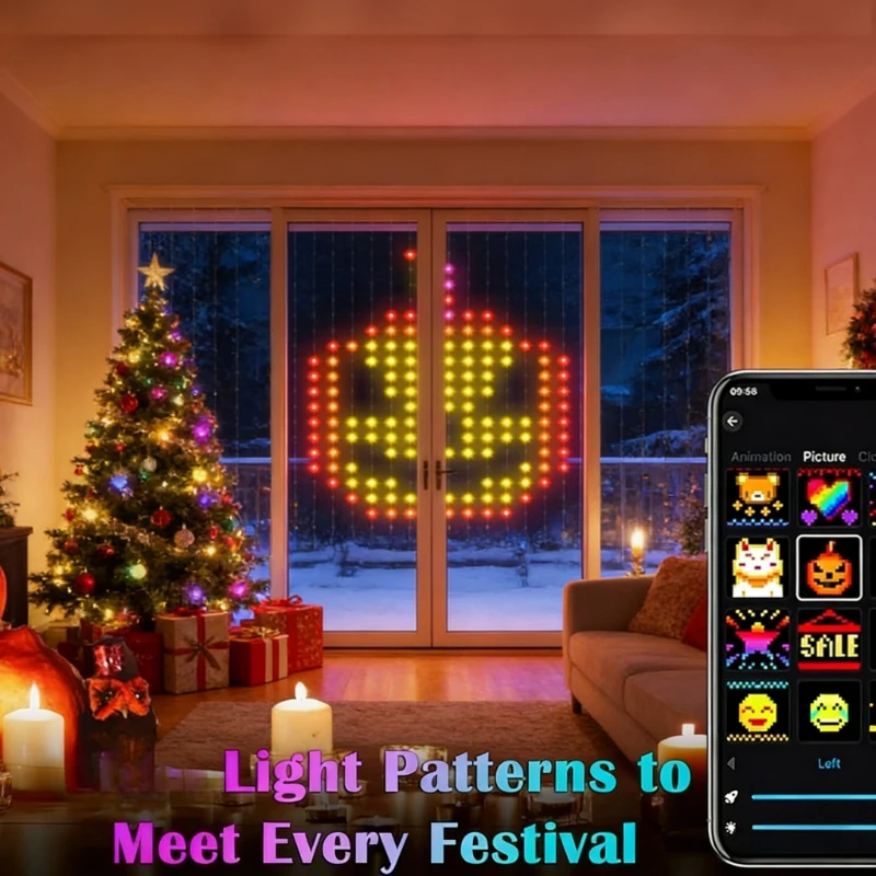 Умные светодиодные занавески н – обзор и цена Lighting Christmas Decor