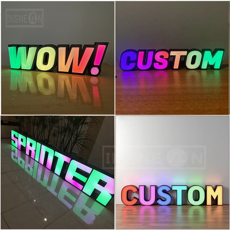 Индивидуальная RGB LED-вывеска – обзор и цена Up Lighting Decor