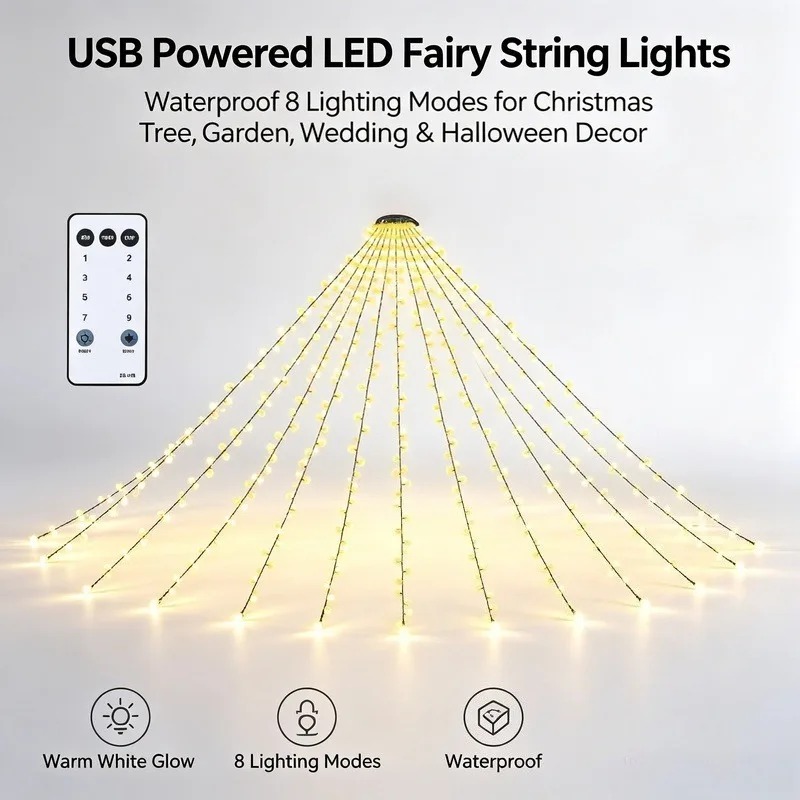 Водонепроницаемые USB-гирлянды – обзор и цена Lighting Christmas Decor